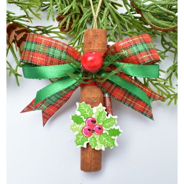 Коледна играчка с канела и късмет