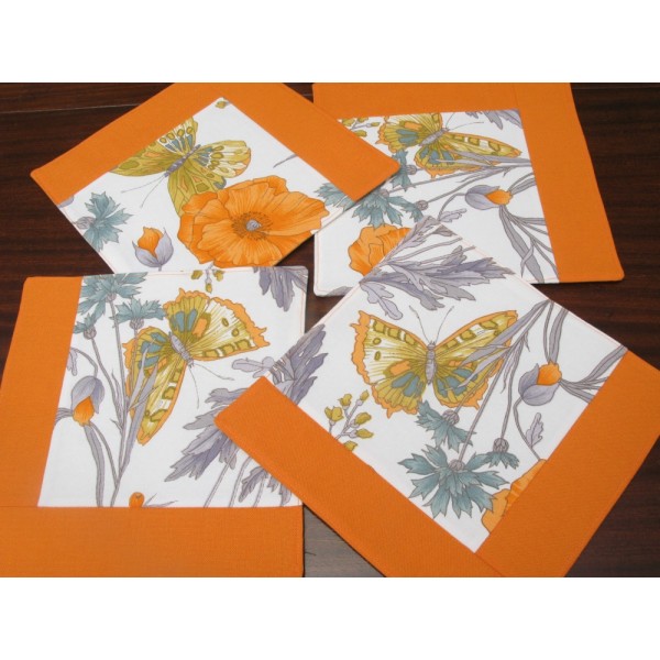 Текстилен комплект "Пеперуди" с правоъгълно каре